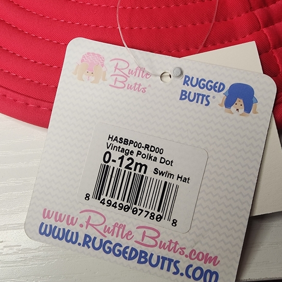 Ruffle Butts Polka Dot Hat with Pink‎ Bow Baby Size 0-12 Months - Picture 4 of 7